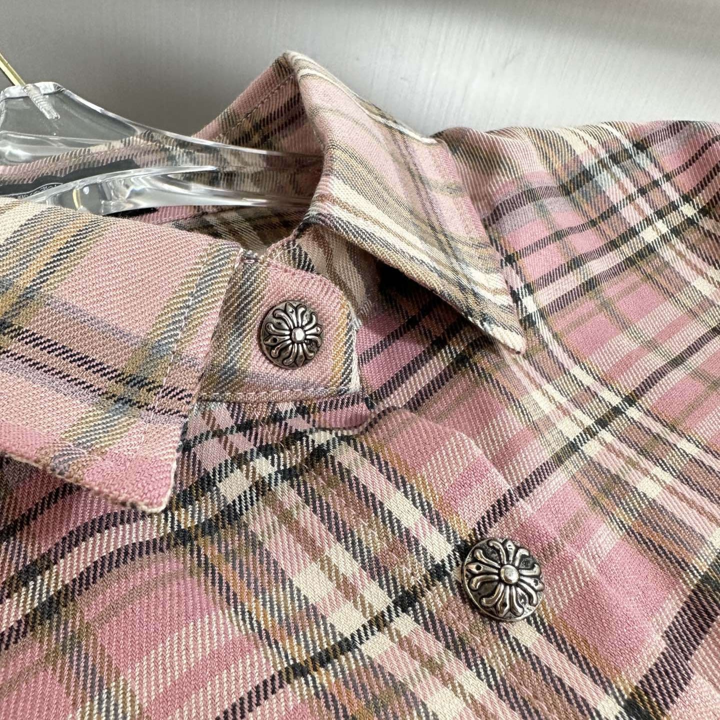 Chrome Hearts Button Up Shirt Pink
